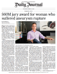 $60,000,000 Hotel Liability Verdict
