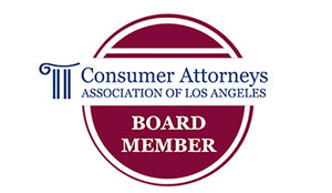 Consumer Attorneys Association of Los angeles board member Badge