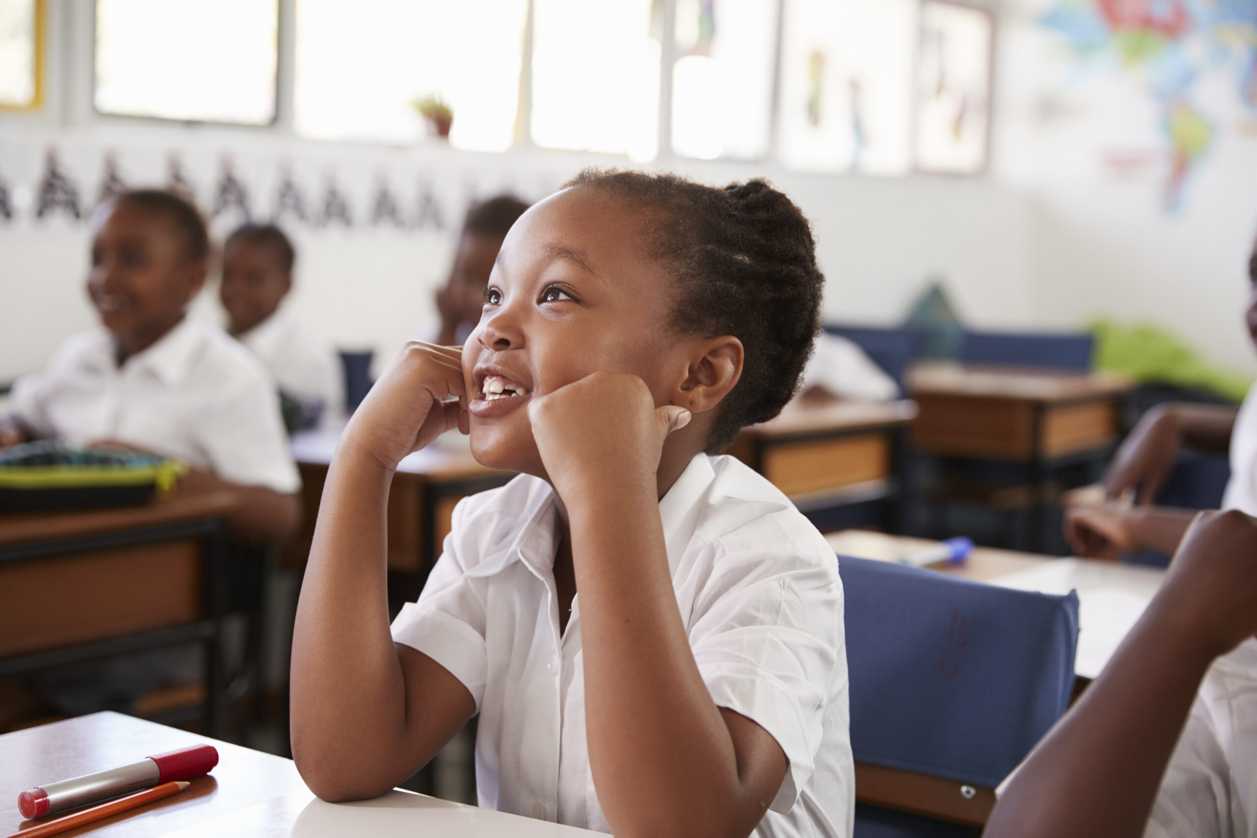 Girl listening during a lesson