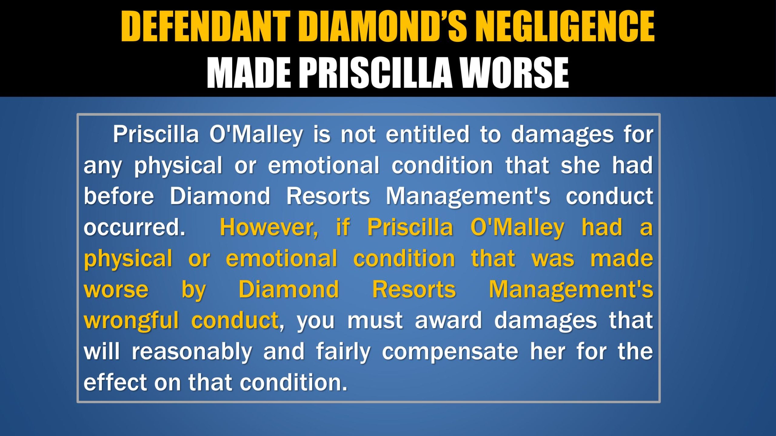 Eggshell plaintiff jury instruction in a California hotel negligence case