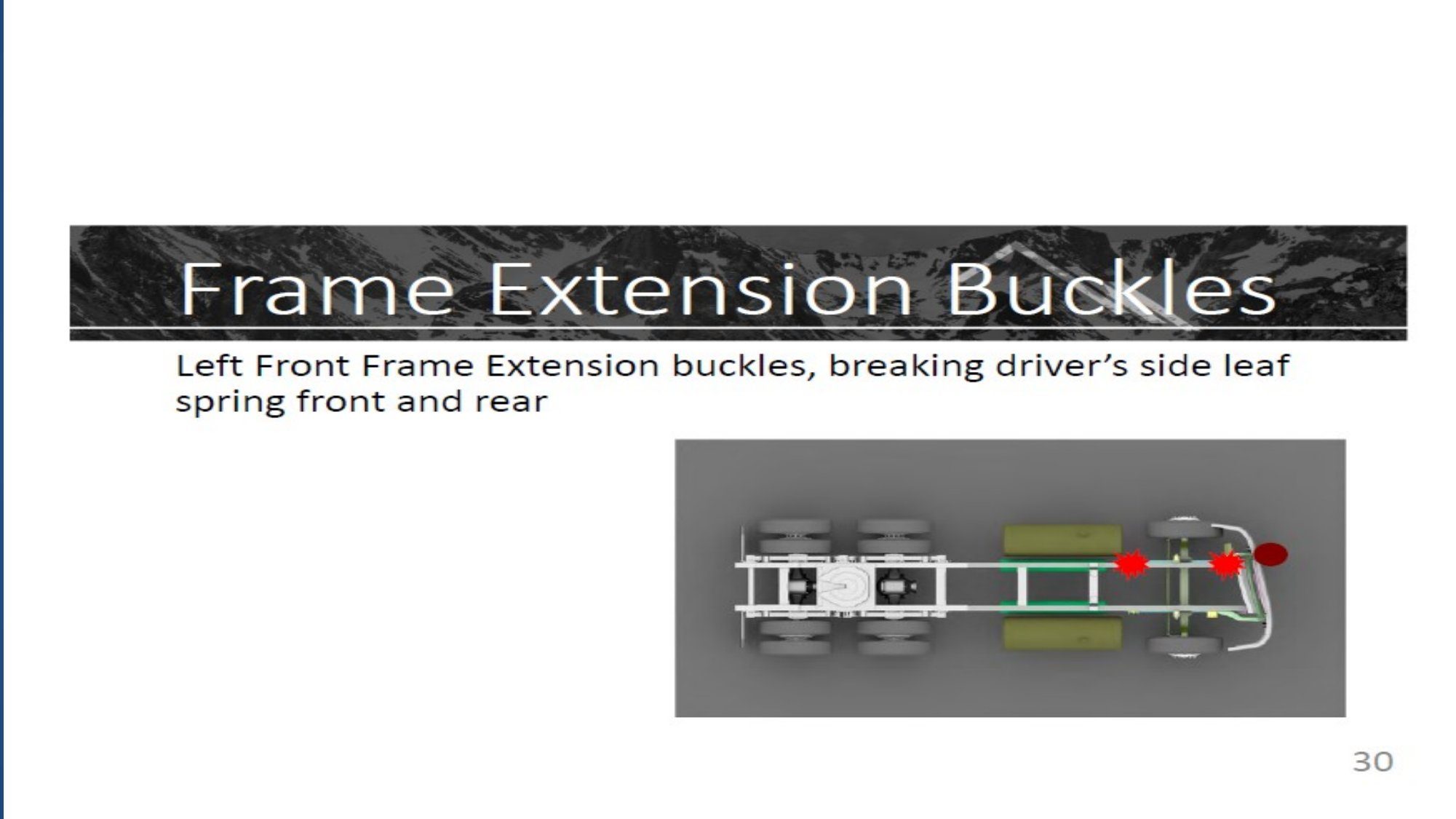 Truck maintenance inspection defects California commercial vehicle structural and brake failure diagram